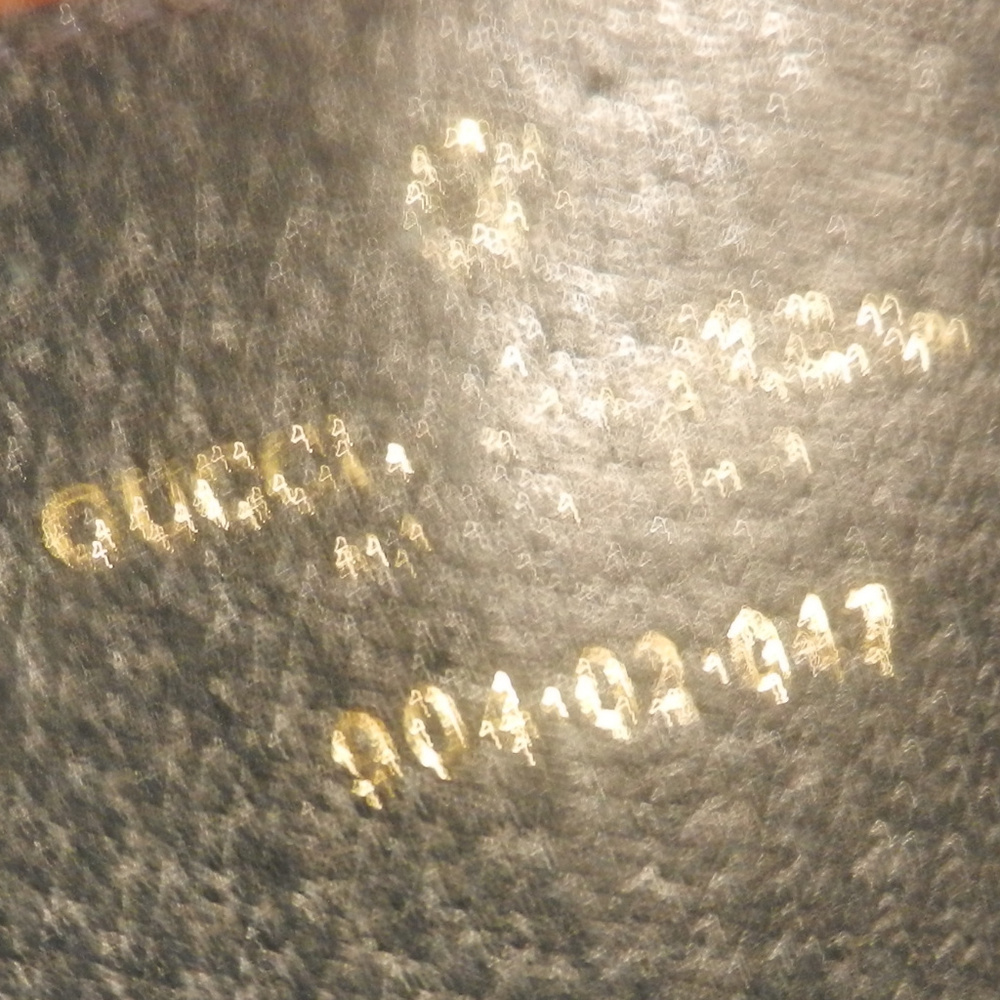 Gucci VTG collectible crossbody purse cream navy logo canvas curved shoulder bag - Picture 6 of 6